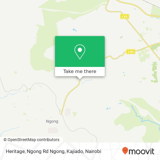 Heritage, Ngong Rd Ngong, Kajiado map