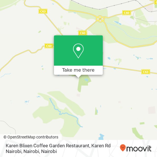 Karen Blixen Coffee Garden Restaurant, Karen Rd Nairobi, Nairobi map