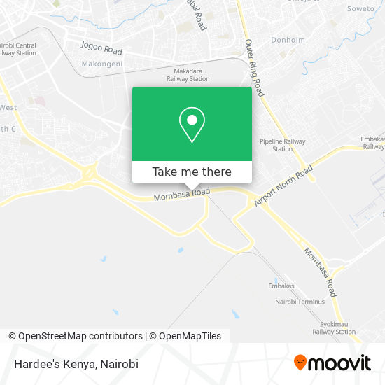 Hardee's Kenya map