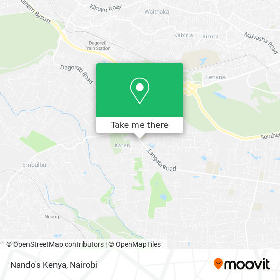 Nando's Kenya map