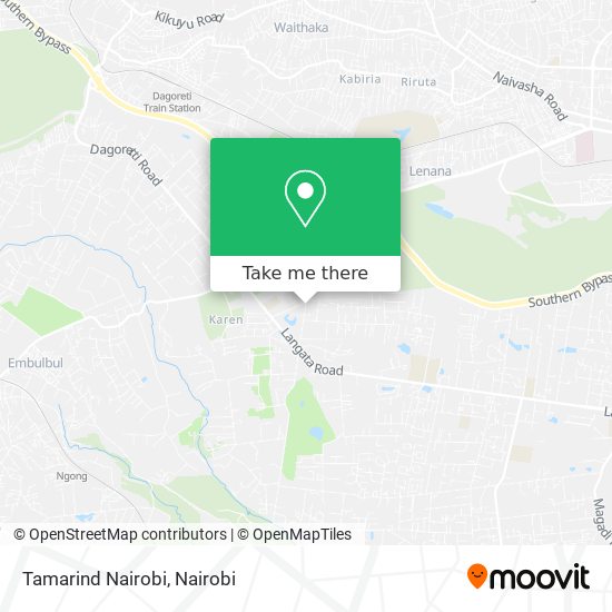 Tamarind Nairobi map