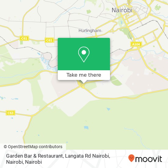 Garden Bar & Restaurant, Langata Rd Nairobi, Nairobi map