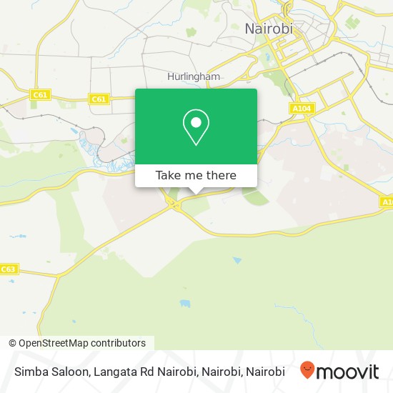 Simba Saloon, Langata Rd Nairobi, Nairobi map