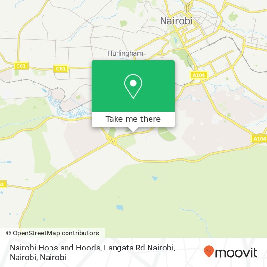 Nairobi Hobs and Hoods, Langata Rd Nairobi, Nairobi map