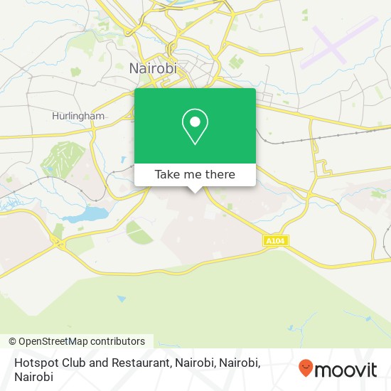 Hotspot Club and Restaurant, Nairobi, Nairobi map