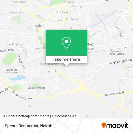 Spears Restaurant map