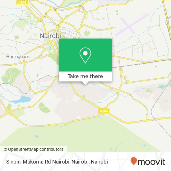 Sinbin, Mukoma Rd Nairobi, Nairobi map