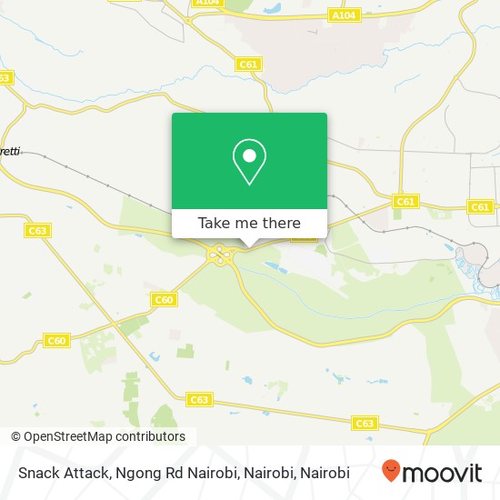 Snack Attack, Ngong Rd Nairobi, Nairobi map
