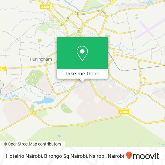 Hotelrio Nairobi, Birongo Sq Nairobi, Nairobi map