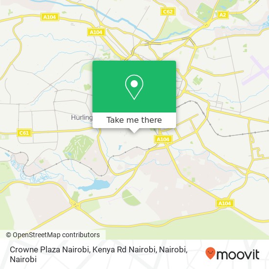 Crowne Plaza Nairobi, Kenya Rd Nairobi, Nairobi map