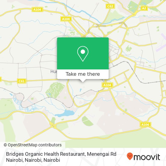 Bridges Organic Health Restaurant, Menengai Rd Nairobi, Nairobi map
