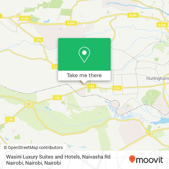Wasini Luxury Suites and Hotels, Naivasha Rd Nairobi, Nairobi map