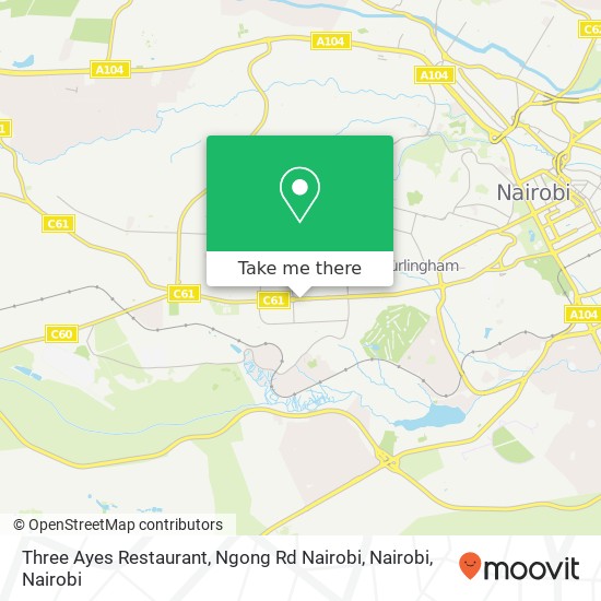 Three Ayes Restaurant, Ngong Rd Nairobi, Nairobi map