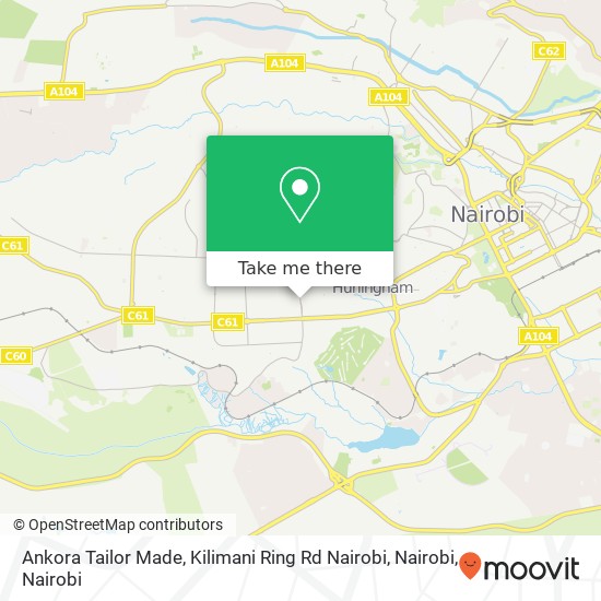 Ankora Tailor Made, Kilimani Ring Rd Nairobi, Nairobi map