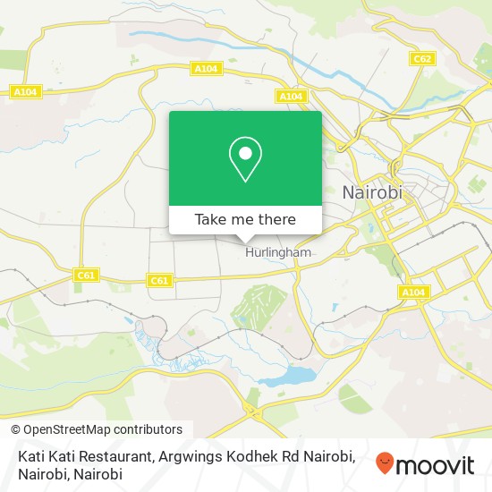 Kati Kati Restaurant, Argwings Kodhek Rd Nairobi, Nairobi map