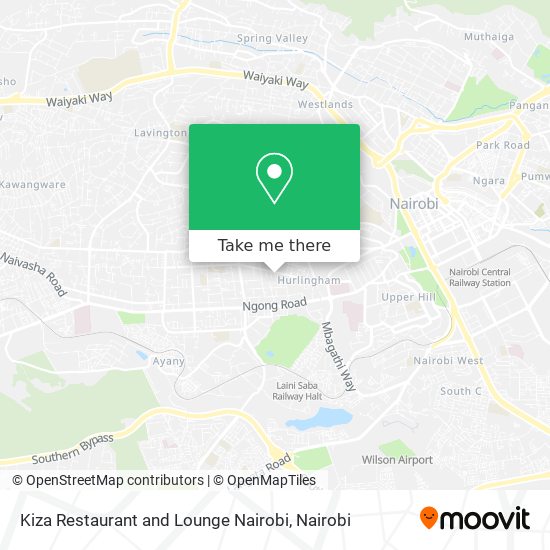 Kiza Restaurant and Lounge Nairobi map