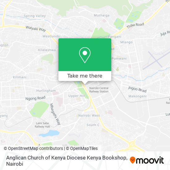 Anglican Church of Kenya Diocese Kenya Bookshop map