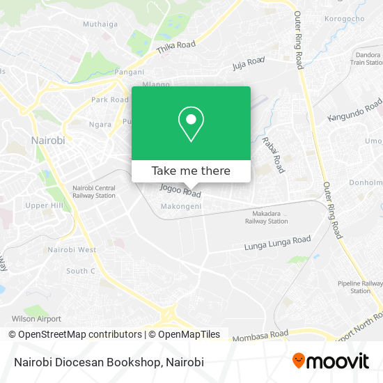 Nairobi Diocesan Bookshop map