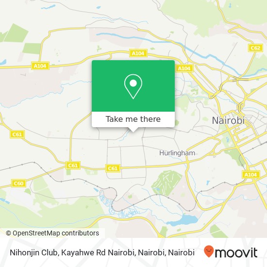Nihonjin Club, Kayahwe Rd Nairobi, Nairobi map