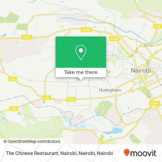 The Chinese Restaurant, Nairobi, Nairobi map