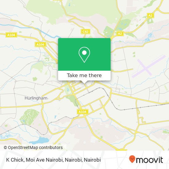 K Chick, Moi Ave Nairobi, Nairobi map