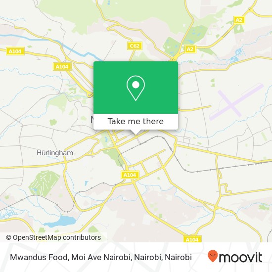 Mwandus Food, Moi Ave Nairobi, Nairobi map