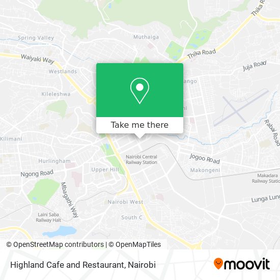 Highland Cafe and Restaurant map
