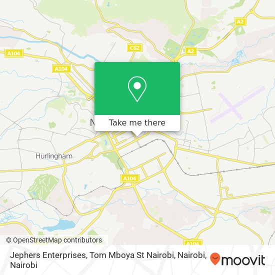 Jephers Enterprises, Tom Mboya St Nairobi, Nairobi map