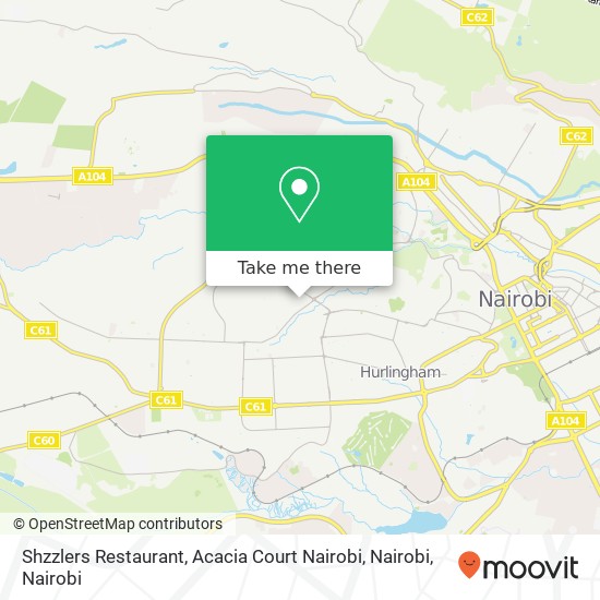 Shzzlers Restaurant, Acacia Court Nairobi, Nairobi map