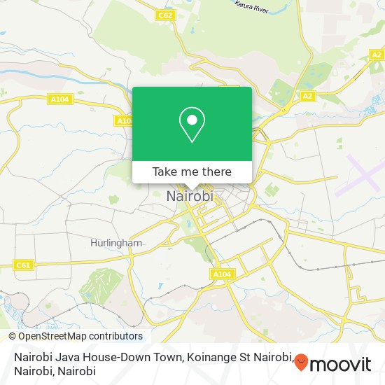 Nairobi Java House-Down Town, Koinange St Nairobi, Nairobi map