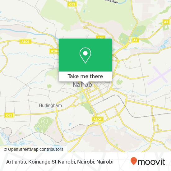 Artlantis, Koinange St Nairobi, Nairobi map