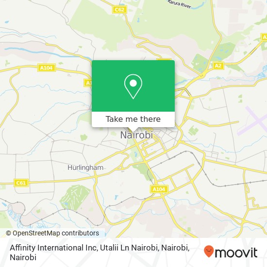 Affinity International Inc, Utalii Ln Nairobi, Nairobi map