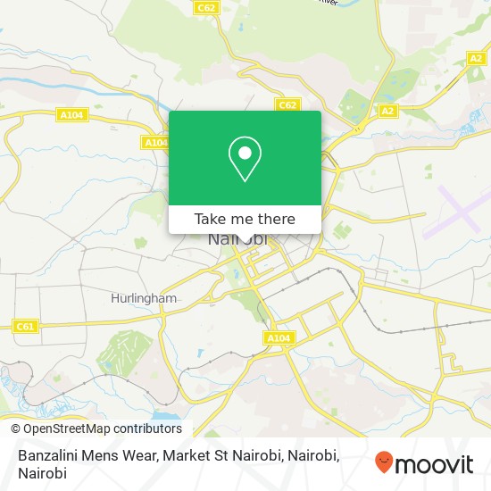 Banzalini Mens Wear, Market St Nairobi, Nairobi map
