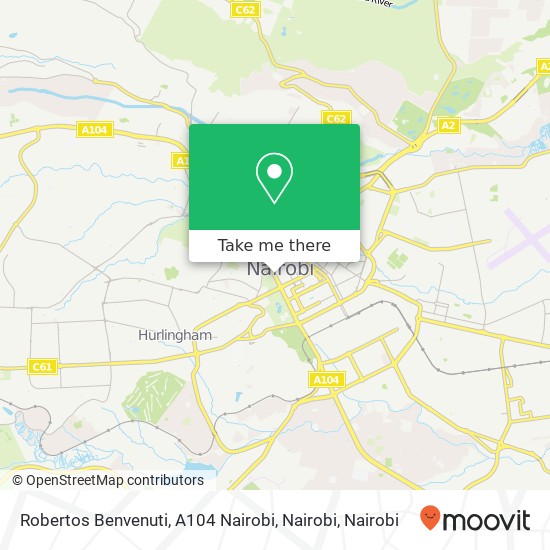Robertos Benvenuti, A104 Nairobi, Nairobi map