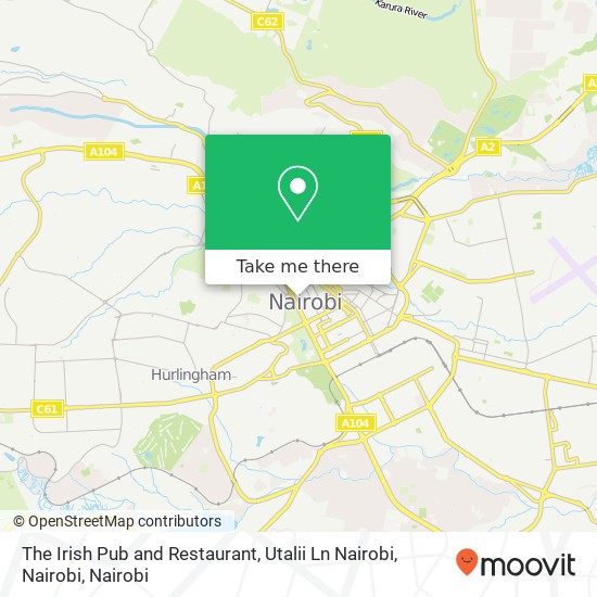 The Irish Pub and Restaurant, Utalii Ln Nairobi, Nairobi map