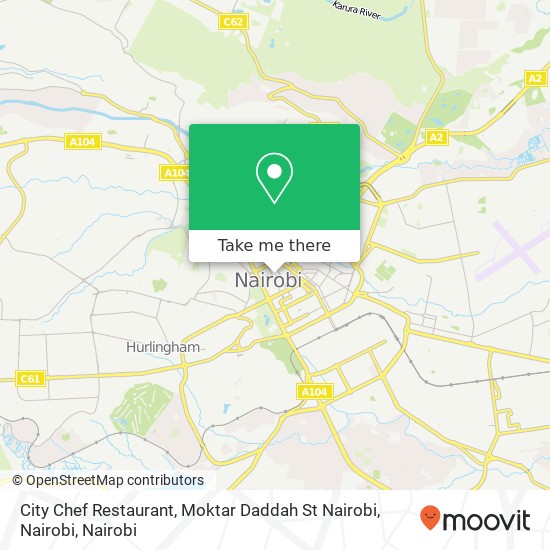 City Chef Restaurant, Moktar Daddah St Nairobi, Nairobi map