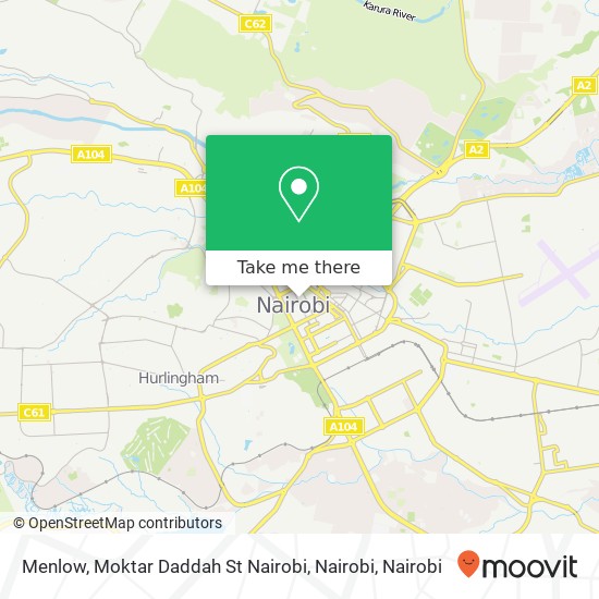 Menlow, Moktar Daddah St Nairobi, Nairobi map