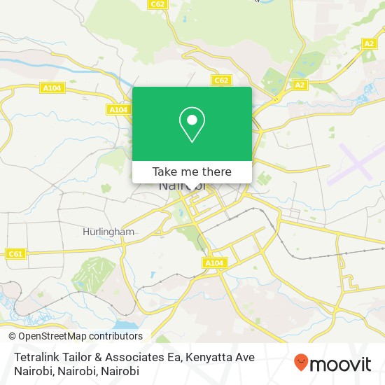 Tetralink Tailor & Associates Ea, Kenyatta Ave Nairobi, Nairobi map