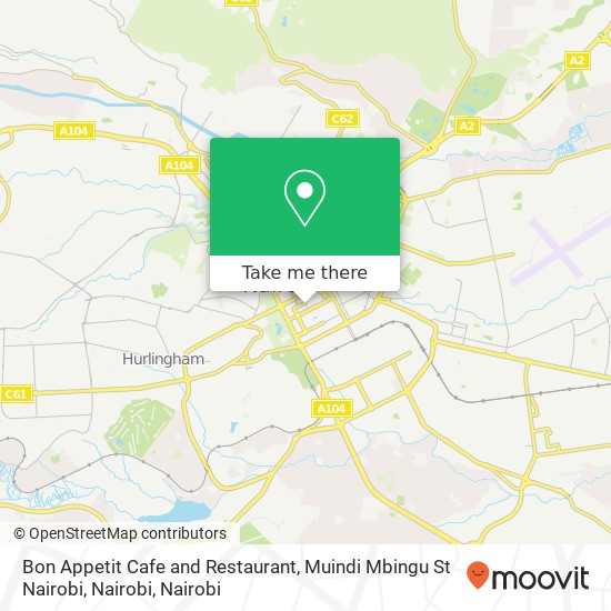 Bon Appetit Cafe and Restaurant, Muindi Mbingu St Nairobi, Nairobi map