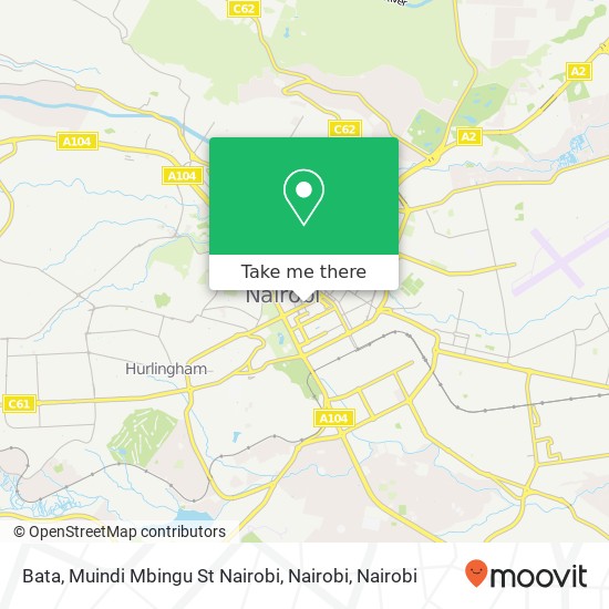 Bata, Muindi Mbingu St Nairobi, Nairobi map