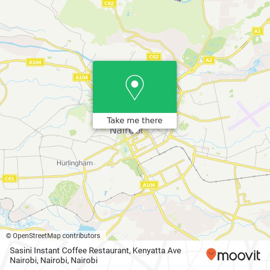 Sasini Instant Coffee Restaurant, Kenyatta Ave Nairobi, Nairobi map