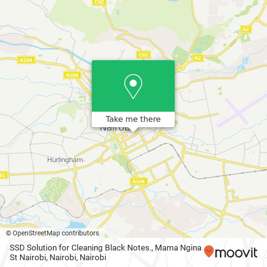 SSD Solution for Cleaning Black Notes., Mama Ngina St Nairobi, Nairobi map