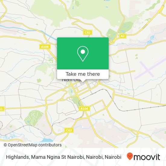 Highlands, Mama Ngina St Nairobi, Nairobi map