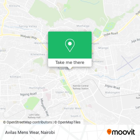 Avilas Mens Wear map