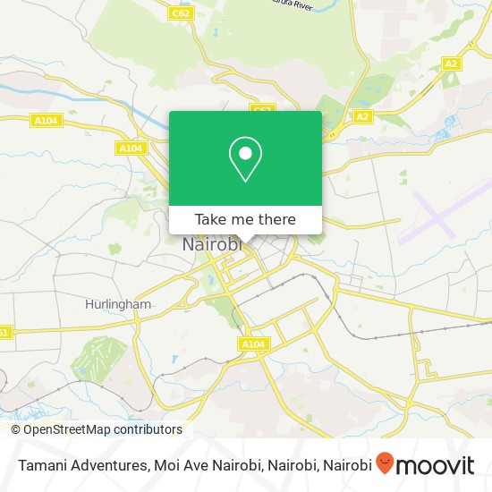 Tamani Adventures, Moi Ave Nairobi, Nairobi map