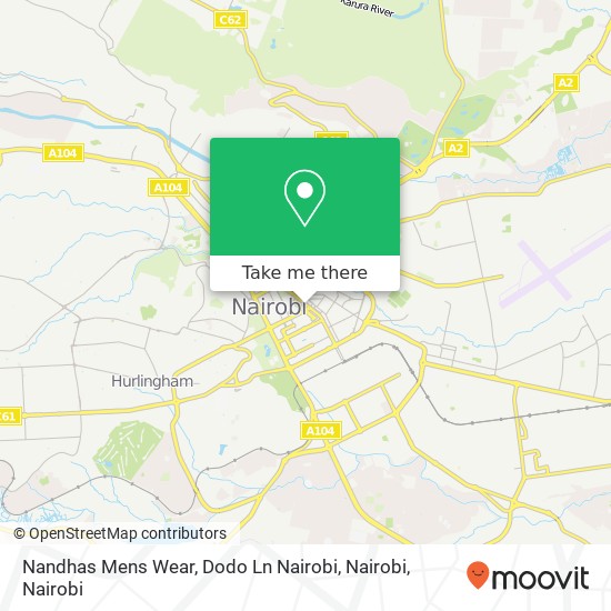 Nandhas Mens Wear, Dodo Ln Nairobi, Nairobi map