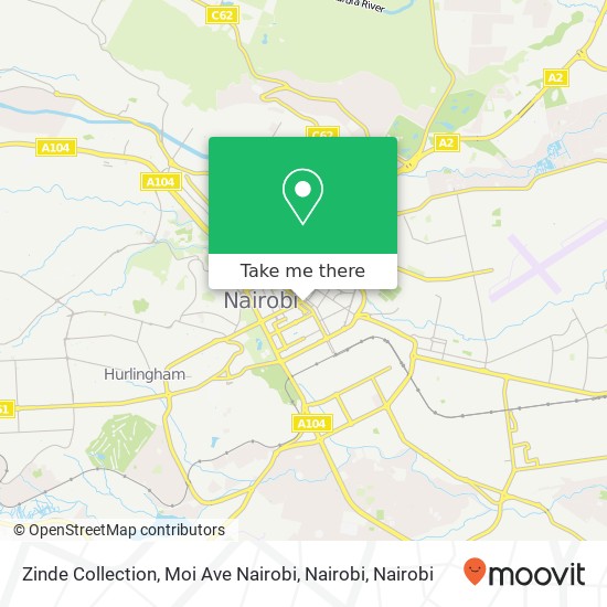 Zinde Collection, Moi Ave Nairobi, Nairobi map