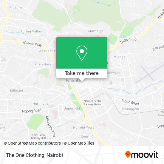The One Clothing map