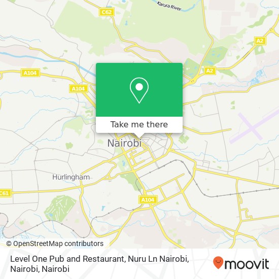 Level One Pub and Restaurant, Nuru Ln Nairobi, Nairobi map