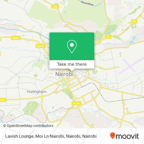 Lavish Lounge, Moi Ln Nairobi, Nairobi map